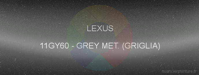 Peinture Lexus 11GY60 Grey Met. (griglia)