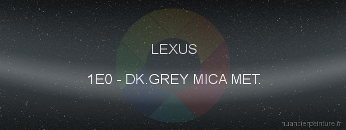 Peinture Lexus 1E0 Dk.grey Mica Met.