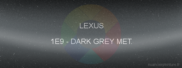 Peinture Lexus 1E9 Dark Grey Met.