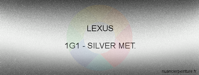 Peinture Lexus 1G1 Silver Met.