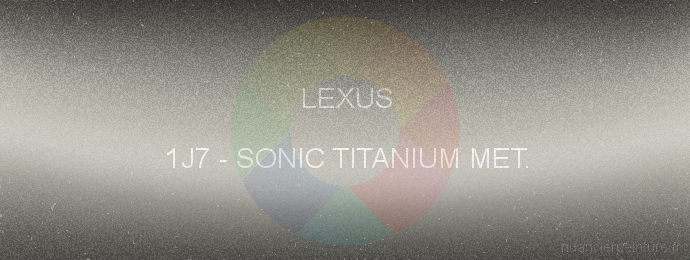Peinture Lexus 1J7 Sonic Titanium Met.