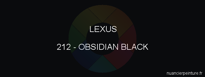 Peinture Lexus 212 Obsidian Black