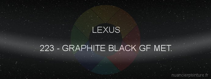 Peinture Lexus 223 Graphite Black Gf Met.