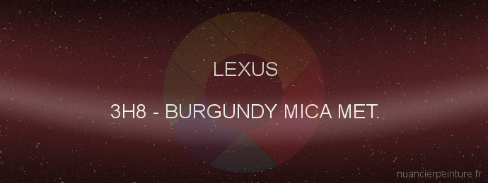 Peinture Lexus 3H8 Burgundy Mica Met.