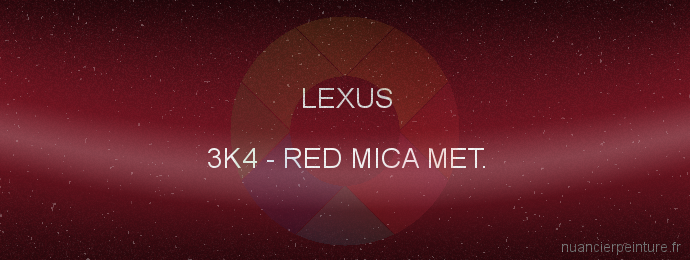 Peinture Lexus 3K4 Red Mica Met.