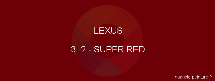 Peinture Lexus 3L2 Super Red