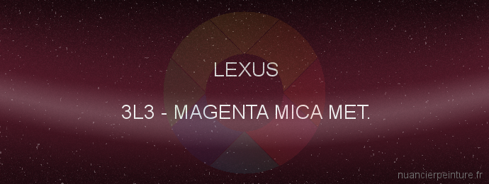 Peinture Lexus 3L3 Magenta Mica Met.