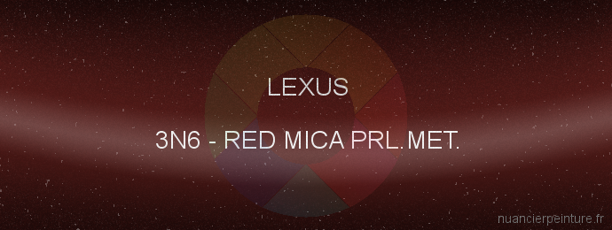 Peinture Lexus 3N6 Red Mica Prl.met.