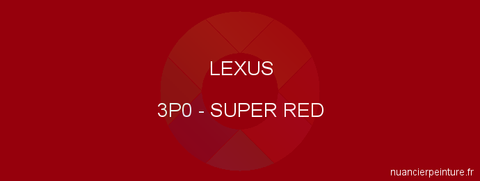 Peinture Lexus 3P0 Super Red