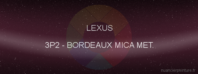 Peinture Lexus 3P2 Bordeaux Mica Met.