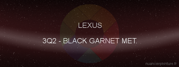 Peinture Lexus 3Q2 Black Garnet Met.