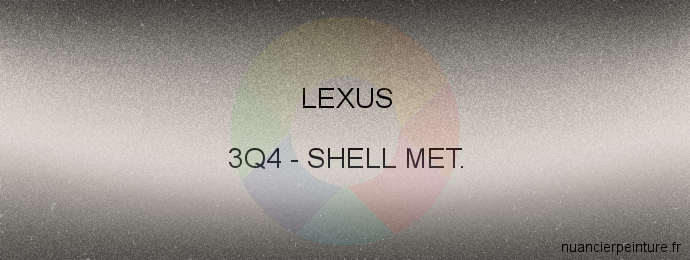 Peinture Lexus 3Q4 Shell Met.