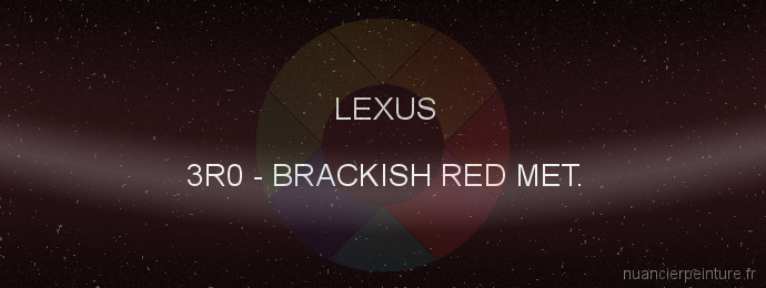 Peinture Lexus 3R0 Brackish Red Met.
