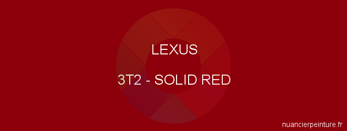 Peinture Lexus 3T2 Solid Red