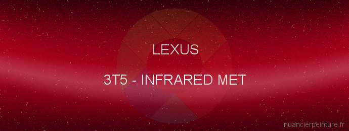 Peinture Lexus 3T5 Infrared Met
