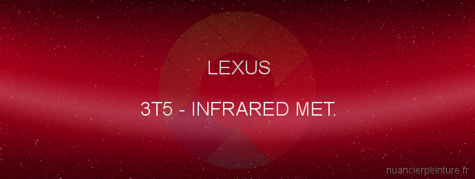 Peinture Lexus 3T5 Infrared Met.