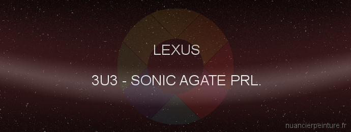 Peinture Lexus 3U3 Sonic Agate Prl.