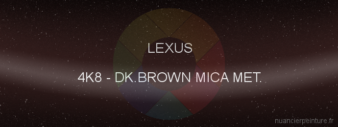 Peinture Lexus 4K8 Dk.brown Mica Met.