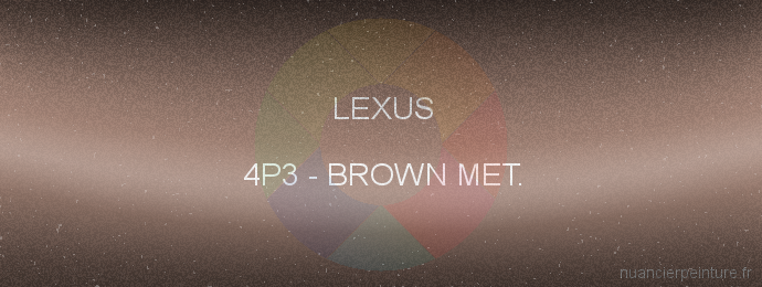 Peinture Lexus 4P3 Brown Met.