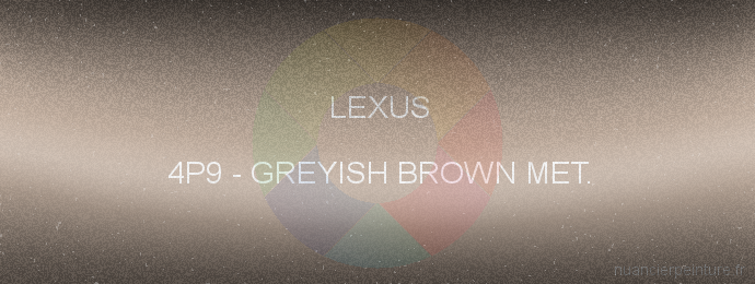 Peinture Lexus 4P9 Greyish Brown Met.