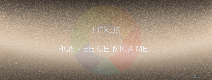 Peinture Lexus 4Q8 Beige Mica Met.