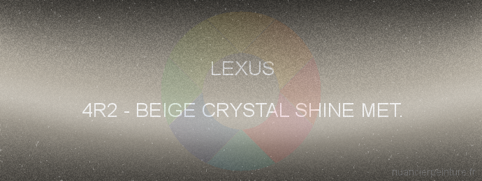 Peinture Lexus 4R2 Beige Crystal Shine Met.