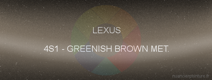 Peinture Lexus 4S1 Greenish Brown Met.