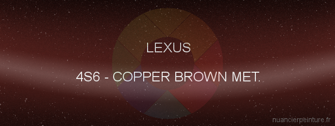 Peinture Lexus 4S6 Copper Brown Met.