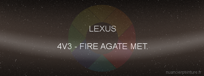 Peinture Lexus 4V3 Fire Agate Met.