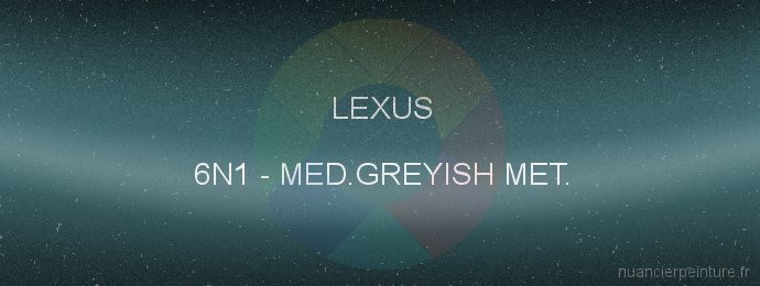 Peinture Lexus 6N1 Med.greyish Met.