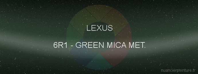Peinture Lexus 6R1 Green Mica Met.