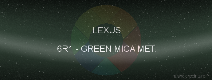 Peinture Lexus 6R1 Green Mica