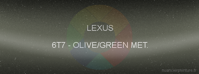 Peinture Lexus 6T7 Olive/green Met.