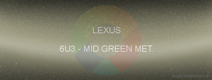 Peinture Lexus 6U3 Mid Green Met.