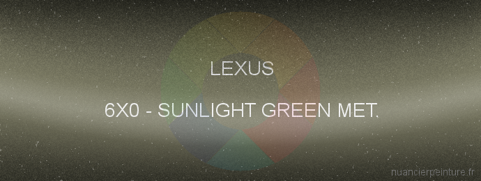 Peinture Lexus 6X0 Sunlight Green Met.