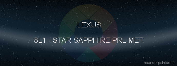 Peinture Lexus 8L1 Star Sapphire Prl.met.