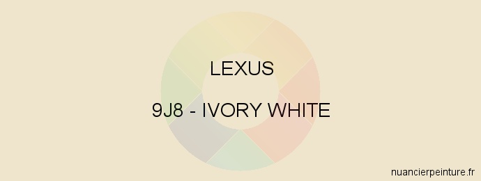 Peinture Lexus 9J8 Ivory White