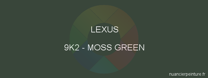 Peinture Lexus 9K2 Moss Green