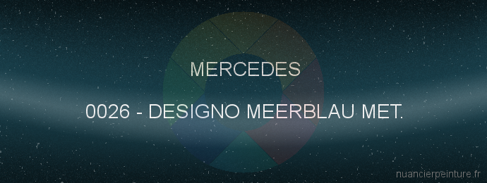 Peinture Mercedes 0026 Designo Meerblau Met.