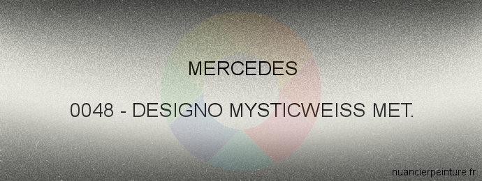 Peinture Mercedes 0048 Designo Mysticweiss Met.