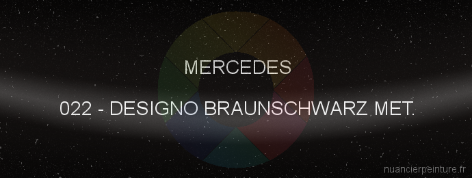 Peinture Mercedes 022 Designo Braunschwarz Met.