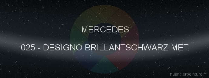 Peinture Mercedes 025 Designo Brillantschwarz Met.