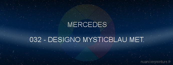 Peinture Mercedes 032 Designo Mysticblau Met.