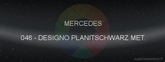 Peinture Mercedes 046 Designo Planitschwarz Met.