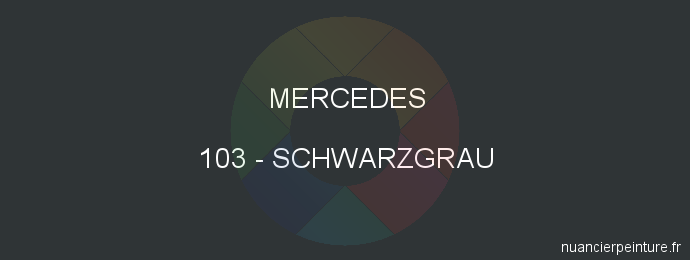 Peinture Mercedes 103 Schwarzgrau