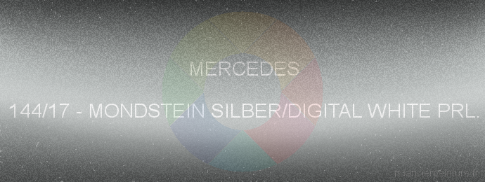 Peinture Mercedes 144/17 Mondstein Silber/digital White Prl.
