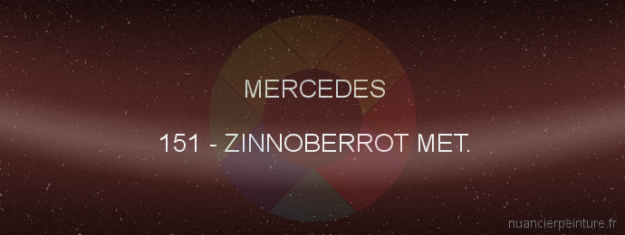 Peinture Mercedes 151 Zinnoberrot Met.