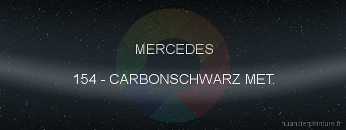 Peinture Mercedes 154 Carbonschwarz Met.