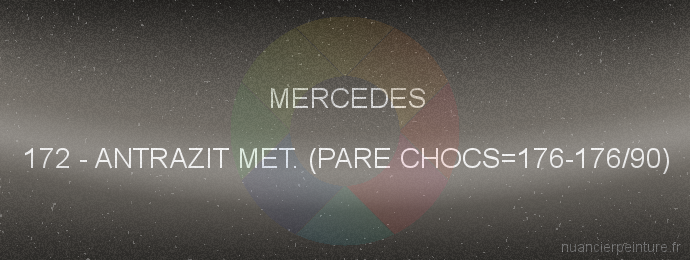 Peinture Mercedes 172 Antrazit Met. (pare Chocs=176-176/90)