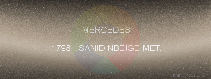 Peinture Mercedes 1798 Sanidinbeige Met.